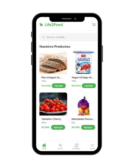 Pantalla de ofertas y compra en la app